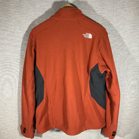 Men's North Face Fleece, Rust Orange, Size L - Picture 2 of 5